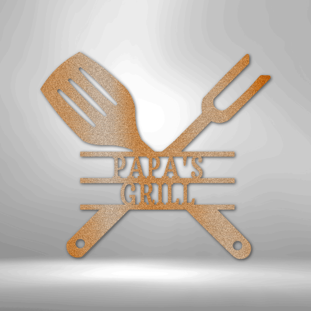 Grilling Utensils - Personalized Steel Sign - Throttle Society